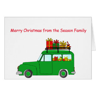 Cartão Carro Feliz de Natal