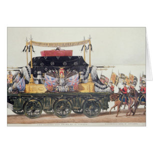 Cartão Carro fúnebre do duque de Wellington, 1853