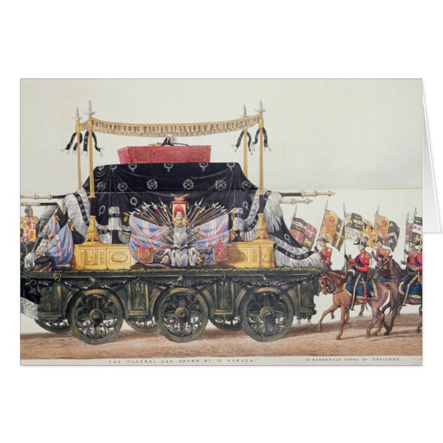 Cartão Carro fúnebre do duque de Wellington, 1853 (Frente Horizontal)