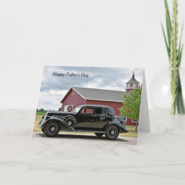 Cartão Carro Preto Vintage Para Pai