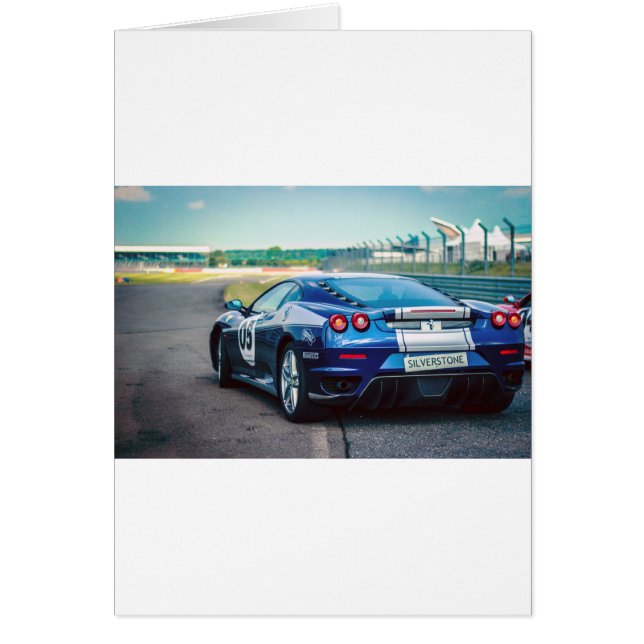 Cartão Carro Race Azul (Frente)