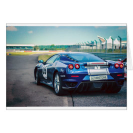 Cartão Carro Race Azul