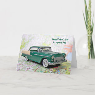 Cartão Carro Retro Dia do Pai