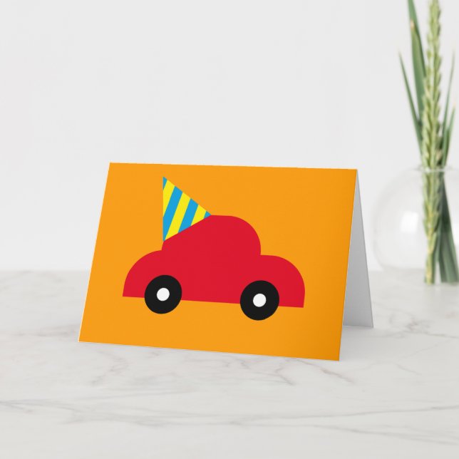 Cartão Carro vermelho (Frente)