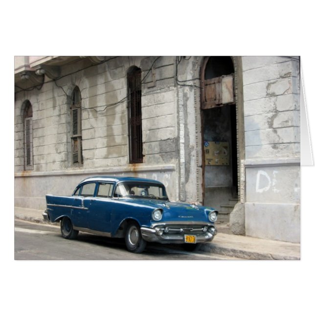 Cartão carro vintage cuba (Frente Horizontal)