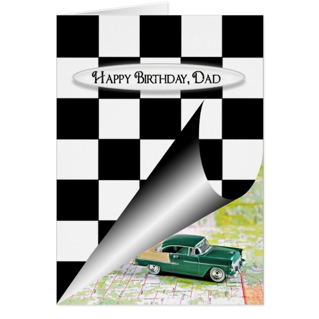 Cartão Carro vintage para Pai (Frente)