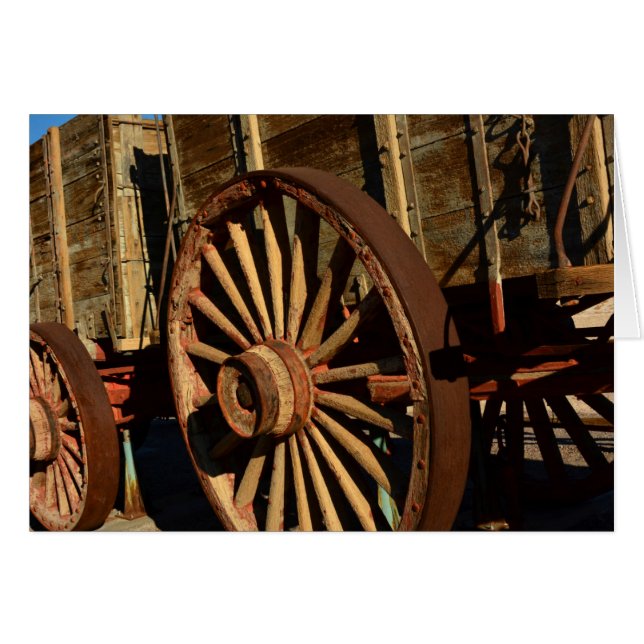 Cartão Carroça antiga de trem de mula (Frente Horizontal)