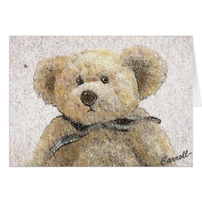 Cartão Carroll Teddy Bear Card (Frente Horizontal)