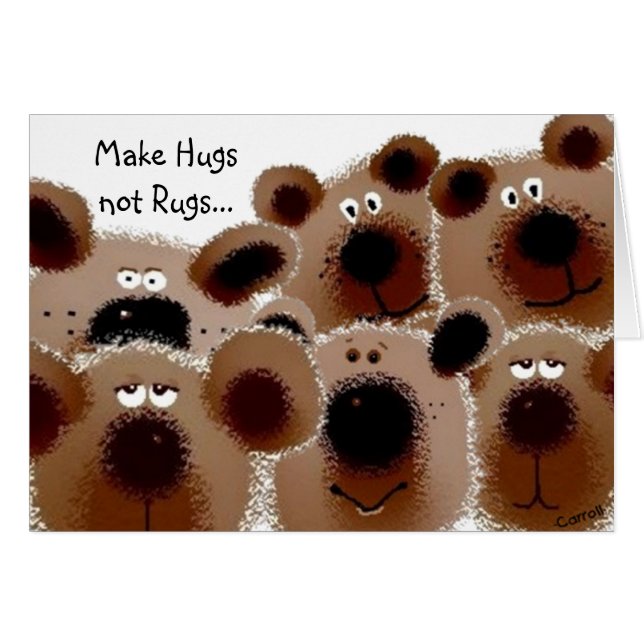 Cartão Carroll Teddy Bear Card (Frente Horizontal)