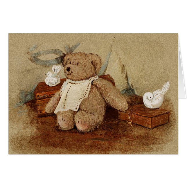 Cartão Carroll Teddy Bear Card (Frente Horizontal)