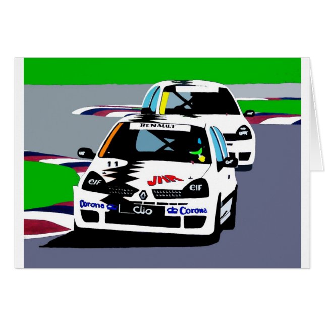 Cartão Carros de competência de Renault Clio (Frente Horizontal)