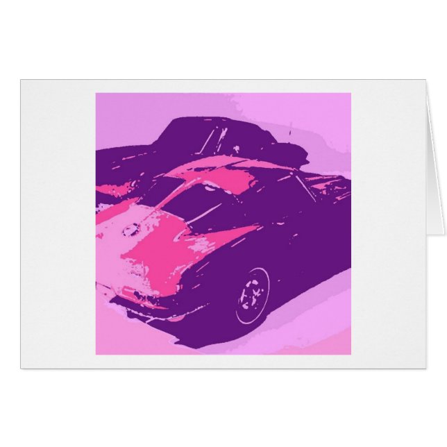 Cartão Carros de janela de divisão clássicos (Frente Horizontal)