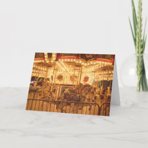 Cartão Carrossel à noite