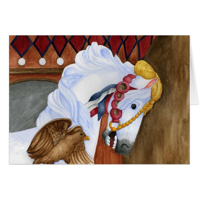 Cartão Carrossel Horse Card (Frente Horizontal)