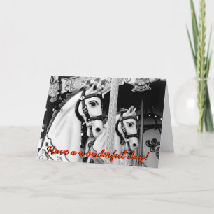 Cartão Carrossel Horses