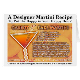 Cartão Carrot Cake Martini Recipe Greeting Card