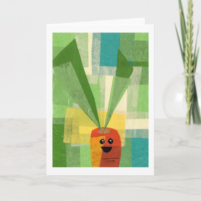 Cartão Carrot greeting card (Frente)
