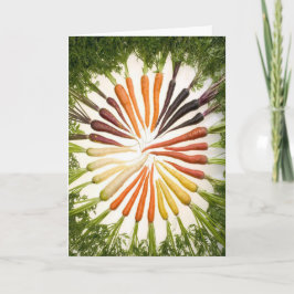 Cartão Carrots Rainbow Patterno Colorful Vegetable Garden