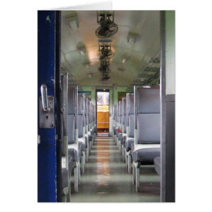 Cartão Carruagem de trem Tailândia... Viagem do Sudeste 