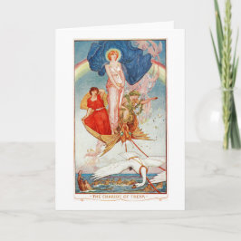 Cartão Carruagem Vazio de Freya Rainbow Goddese
