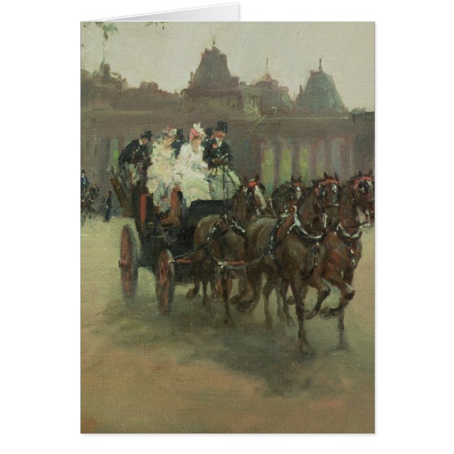 Cartão Carruagems em Hyde Park (Frente)