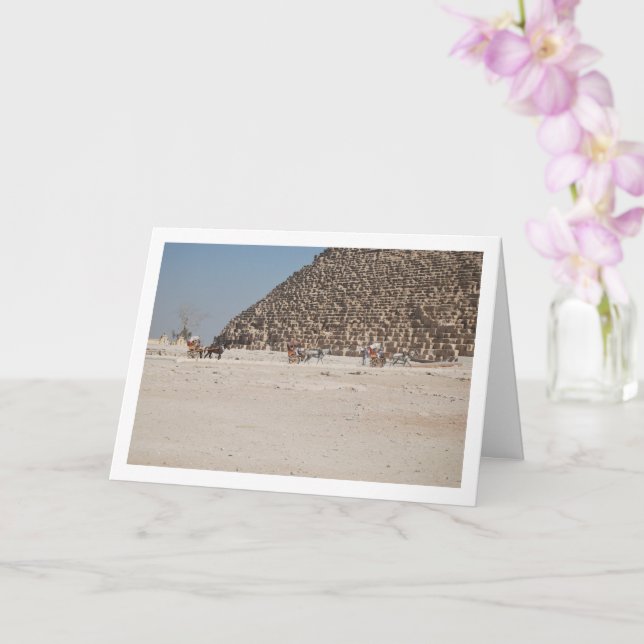 Cartão Carruagens de Cavalos em Gizé, Cairo (Orquídea)