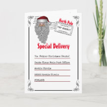 Carta aos Papais noeis do Polo Norte a partir de f