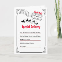 Carta aos Papais noeis do Polo Norte para entregar