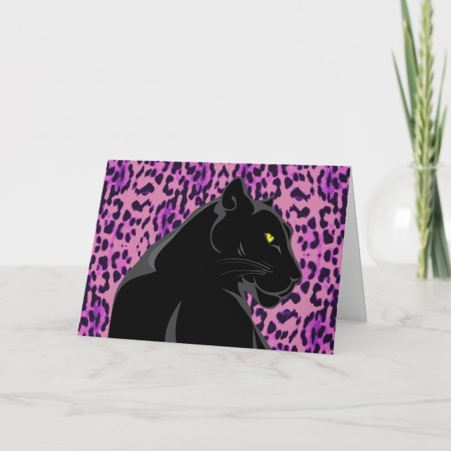 CARTÃO CARTA ARTÍSTICA PANTERA NEGRA EM BRANCO POR DENTRO (Frente)
