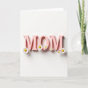 Cartão Carta Cor-de-Rosa da Mãe Mais Querida