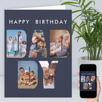 Carta de Aniversário de Letra Fotográfica do pai C