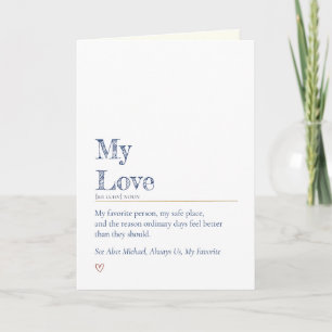 Cartão Carta de Bootcamp de Casa, Minha Definição de Amor