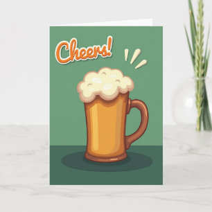 Cartão Carta de Celebração de Cerveja Caneca