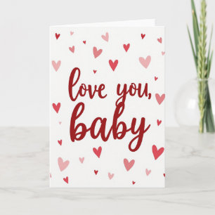 Cartão Carta de Corações Amo Você Bebê