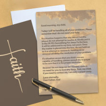 Carta de Deus Fé Encorajamento & Bênçãos 
