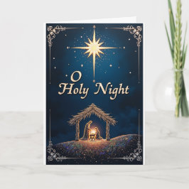 Cartão Carta de Natal O Holy Night