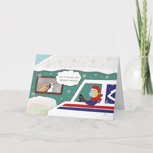 Cartão Carta de Natal para a Carteira de Correspondências (Frente)