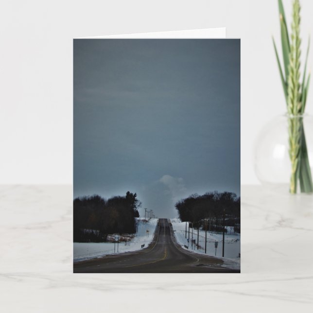 Cartão "Carta de Natal 'Pode Dirigir a 55'" (Frente)