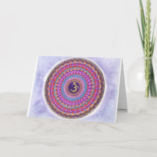 Cartão Carta de Saudação da Crown Chakra Mandala