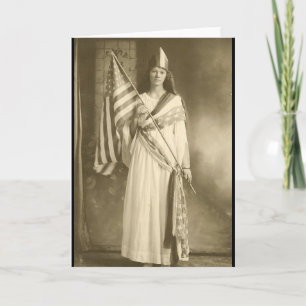 Cartão carta de saudação de libertação de sufrágio