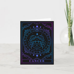 Cartão Carta de Tarot de Câncer Signo do Zodíaco Horóscop