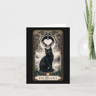 Cartão Carta de Tarot O Coração I Carta de Tarot de Gato