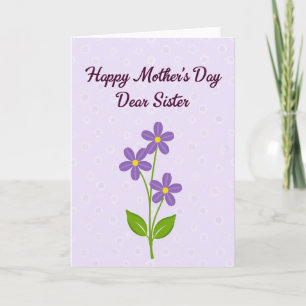 Cartão Carta Irmã Violeta Flor