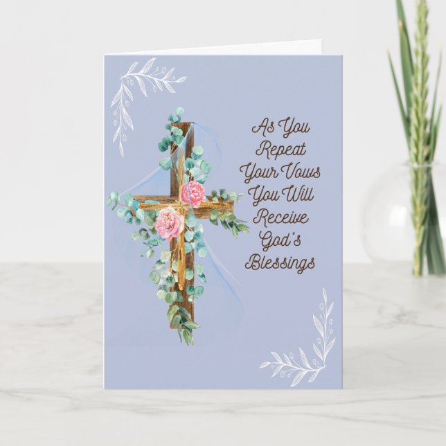 Cartão Carta Religiosa para a Noiva e a Noite no Dia do C (Frente)