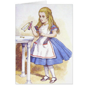 Cartão Cartão: Alice no país das maravilhas - beba-me