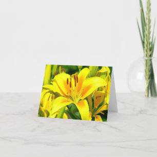 Cartão cartão, AMARELO E SIENNA DAY LILY