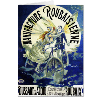 Cartão Cartão: Art Nouveau: Ciclos de Vintagem: Roubaisie