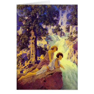 Cartão Cartão: Cachoeira - Maxfield Parrish