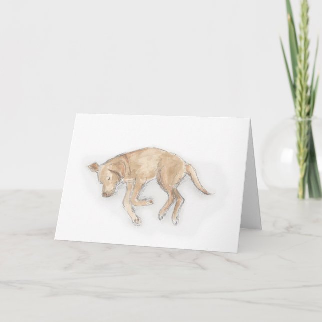 Cartão Cartão-cama Labrador (Frente)