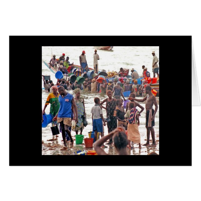 Cartão Cartão, da "peixes de compra multidão dos (Frente Horizontal)